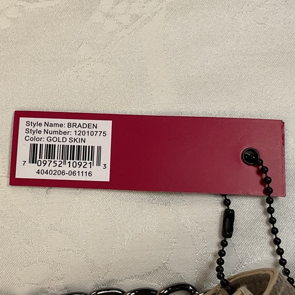 NWT Circus Sam Edelman Gold Snakeskin Look Purse/Black Crossbody Chain/Clutch - Picture 9 of 13